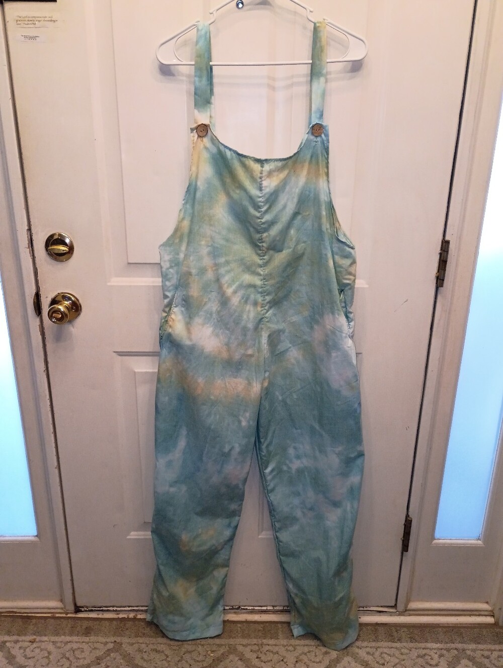 Tie-Dye Overalls - Aqua Yellow READ DESCRIPTION.